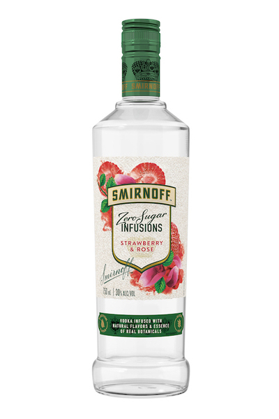 Smirnoff Zero Sugar Infusions Strawberry and Rose